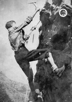 Otmar na alpinističnem treningu na Matki, Makedonija
Zgodovina slovenskega alpinizma
