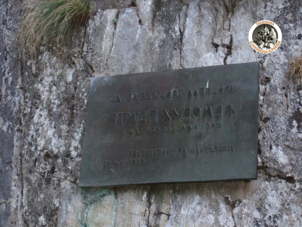 Spominska plošča za Otmarja Hudomalja na Matki, Makedonija
Zgodovina slovenskega alpinizma